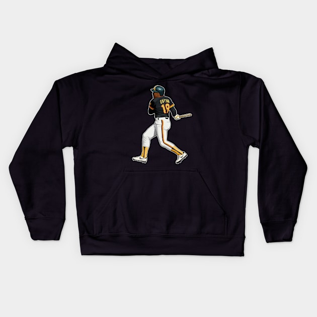 Tony Gwynn #19 Hits Homerun Kids Hoodie by GuardWall17